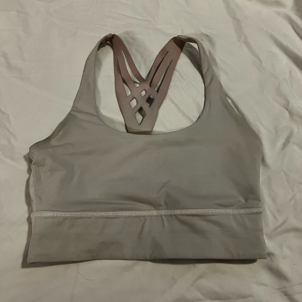 White Lululemon sports bra